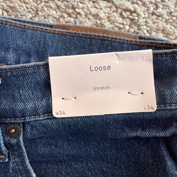 Men's Hollister Loose Stretch Blue Jeans - Picture 2 of 5